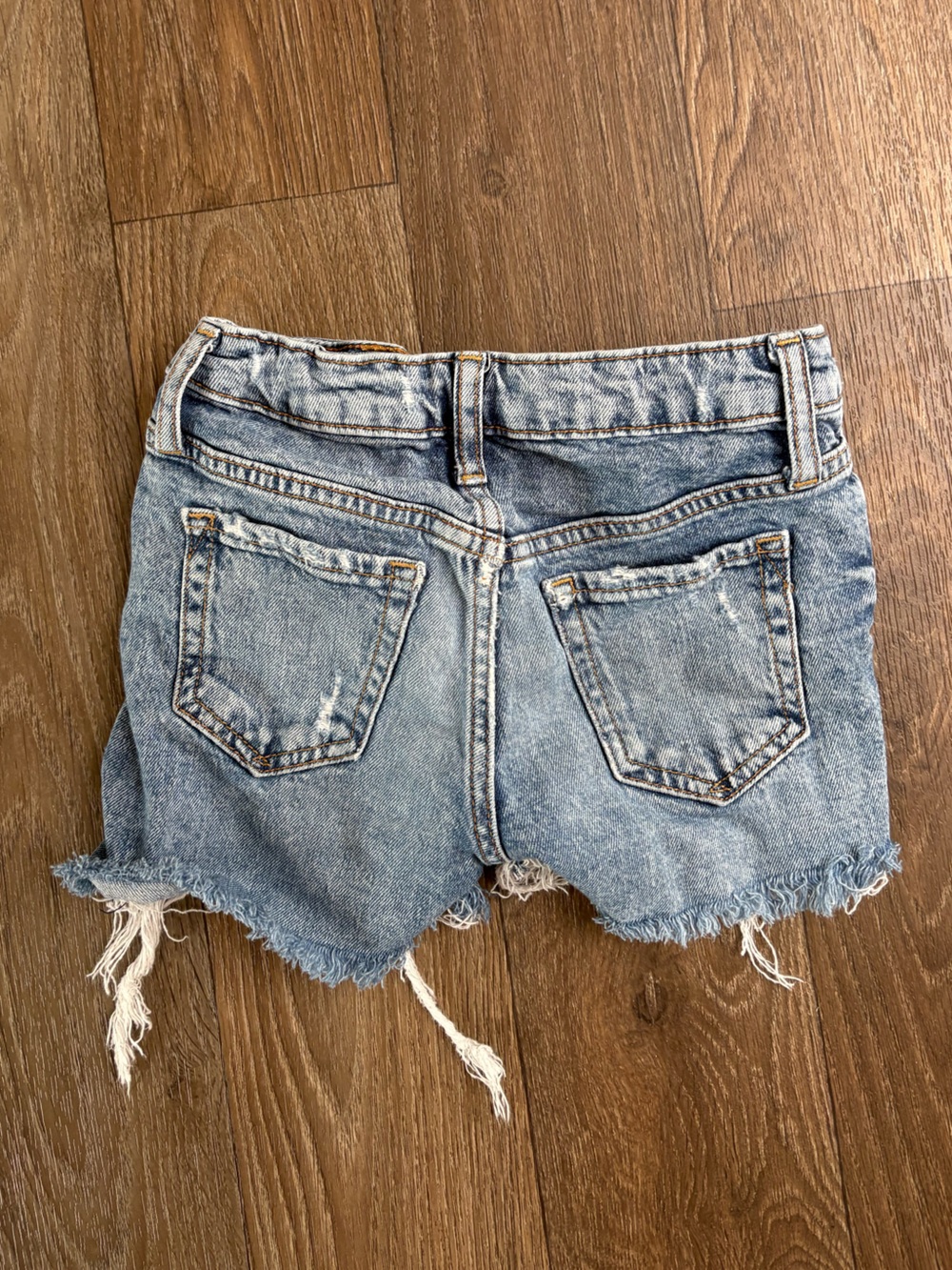 GAP Faded Light Blue Frayed Hem Denim Shorts - Kids